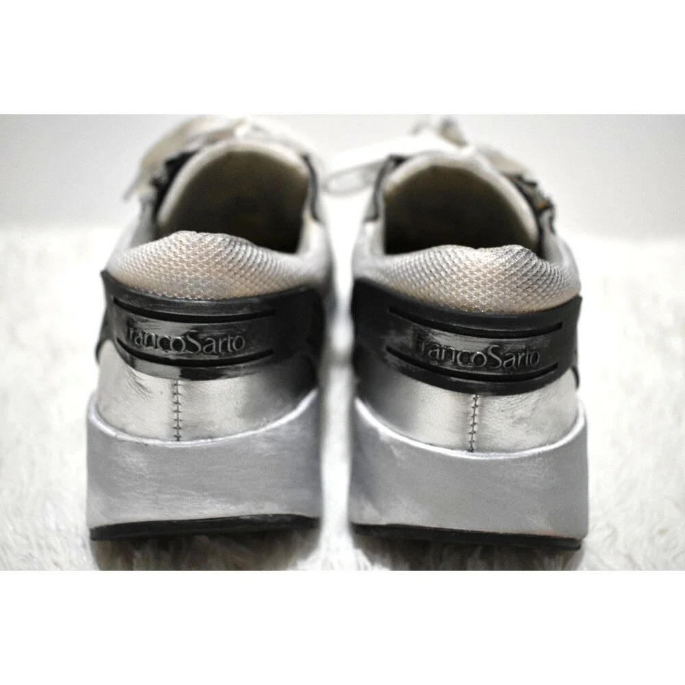 Franco Sarto Imperial Distressed Silver Mesh with Side Zipper - Women's Size 9